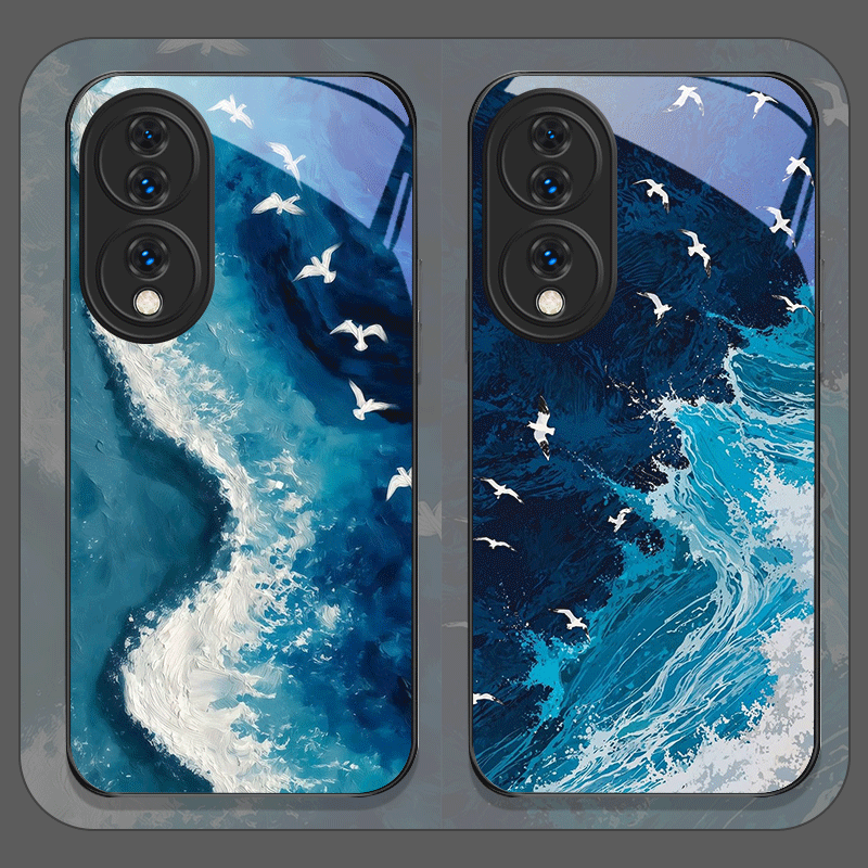 Huawei Mate 60 - Zomerstrand Blauwe Oceaan Golf Geprint Gehard