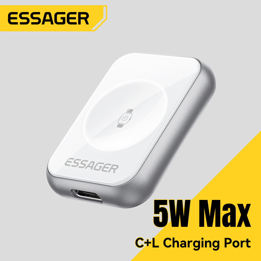 Wireless Charger Watch - Essager 5W Magnetische Draadloze Oplader voor