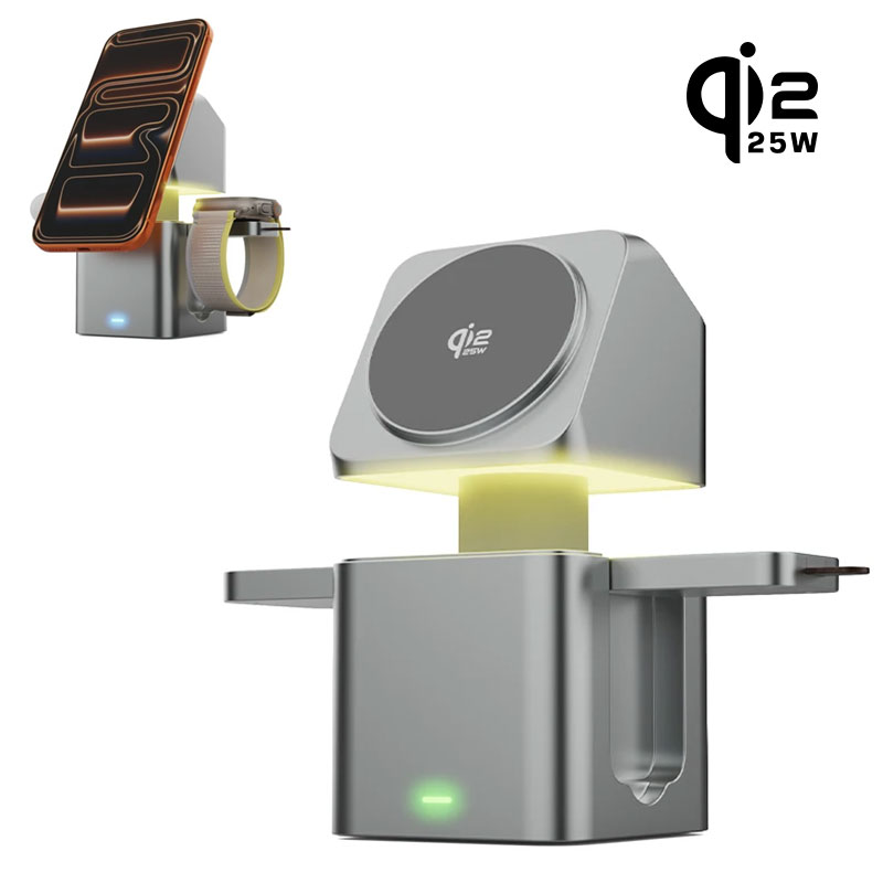Smartwatch Touch - 3-in-1 Magnetische QI2.2 25W Draadloze Oplader
