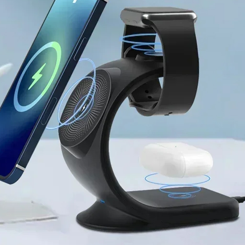 Wireless Charger Watch - Magnetische draadloze oplader 3-in-1 snellaadstation voor