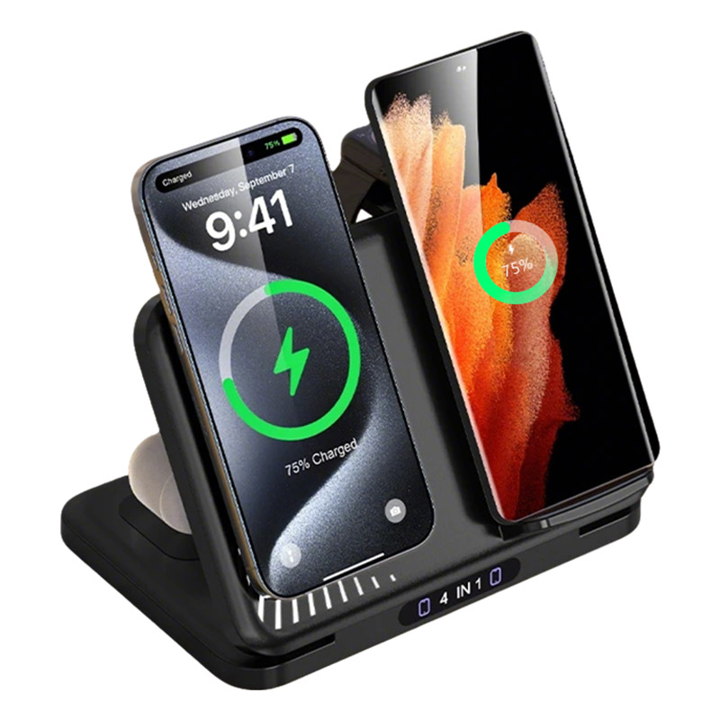 Wireless Charger Watch - 4 in 1 dubbele telefoon draadloze