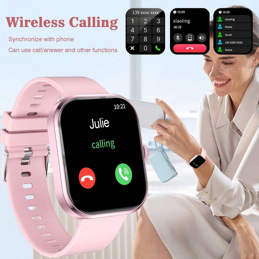 Smartwatch Touch - Smartwatch, draadloos bellen/oproepen, multisportmodus, oproepherinnering en