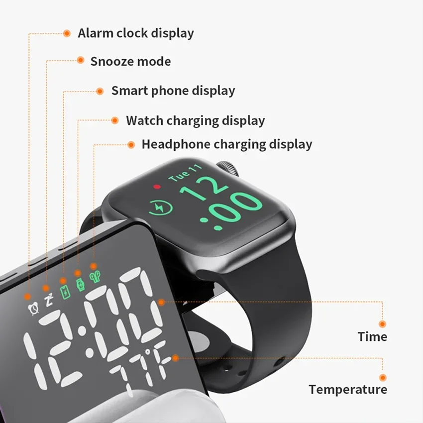Draadloze oplader Wekkerstanda - Wireless Charger Watch recensie en prijs