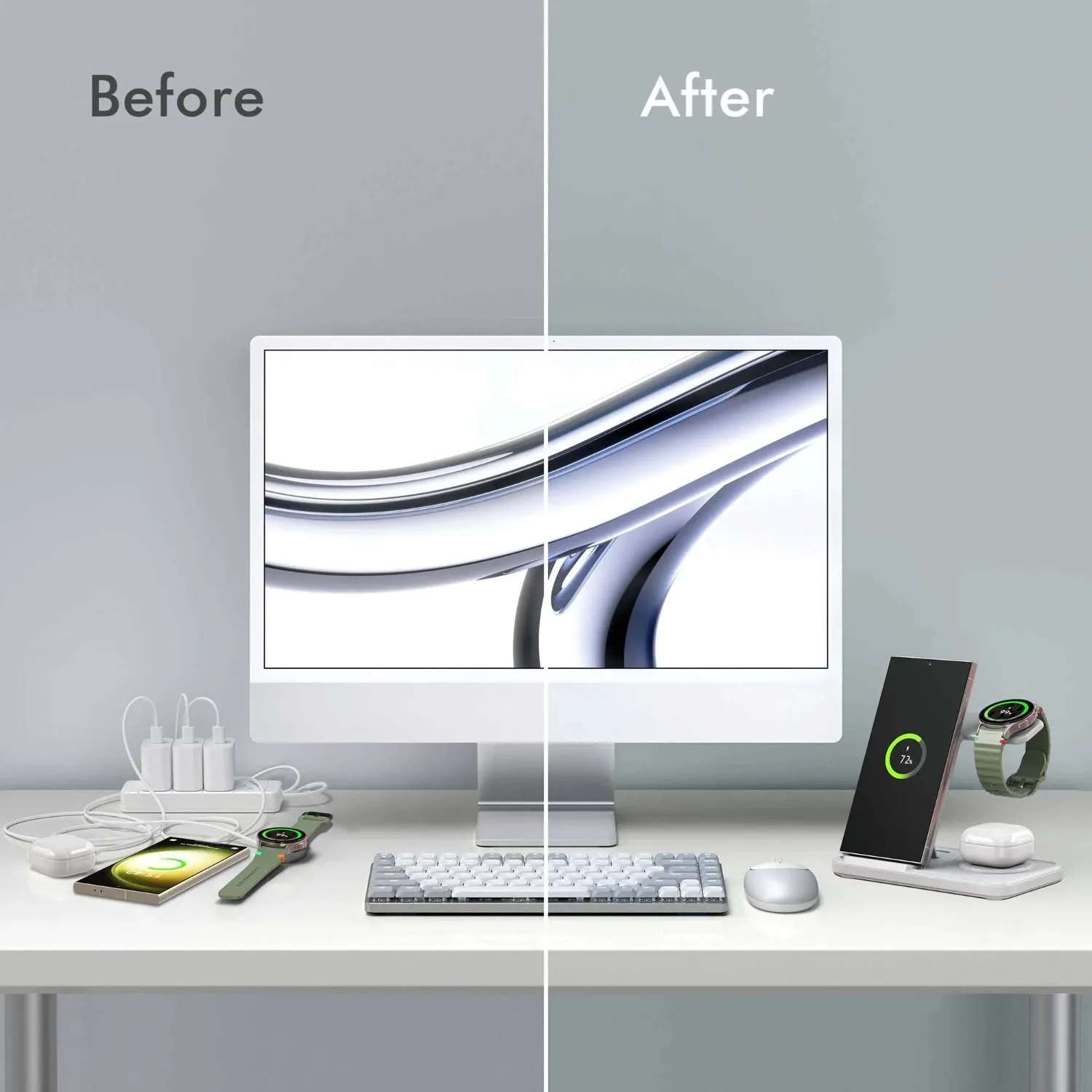 Desktop 3-in-1 draadloos laads - Wireless Charger Watch recensie en prijs