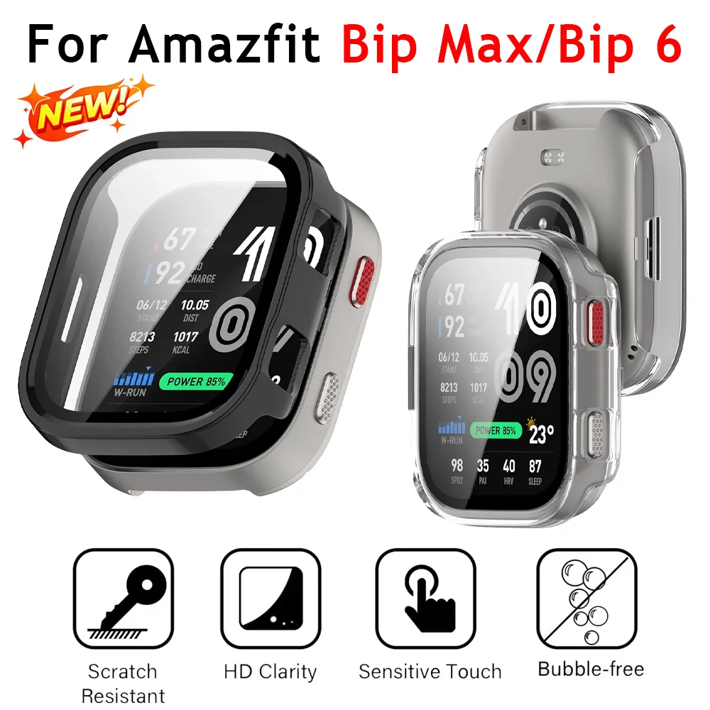 HD Glas + Hard PC Case voor Am - Amazfit Smartwatch Accessories recensie en prijs
