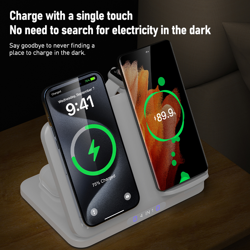 4 in 1 dubbele telefoon draadl - Wireless Charger Watch recensie en prijs
