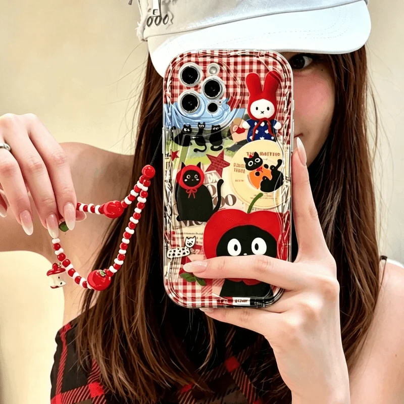 Cat Red Apple Fruit Chain Case - Realme C67 recensie en prijs