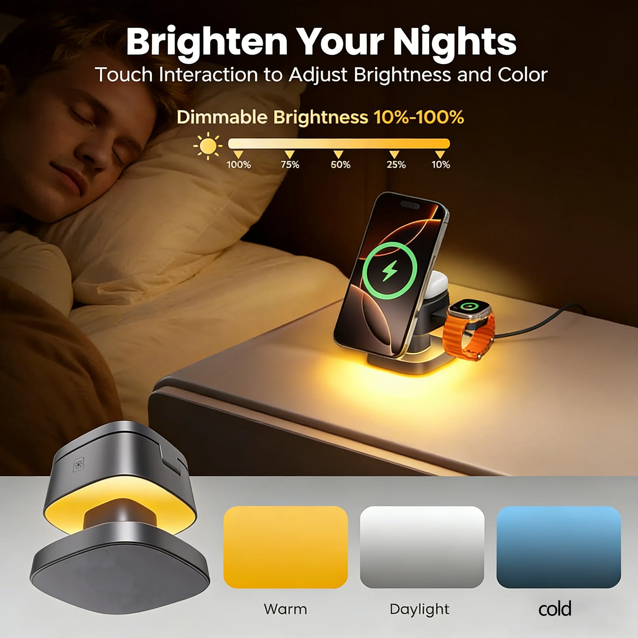 TIMESS Nachtlampje Draadloze O - Wireless Charger Watch recensie en prijs