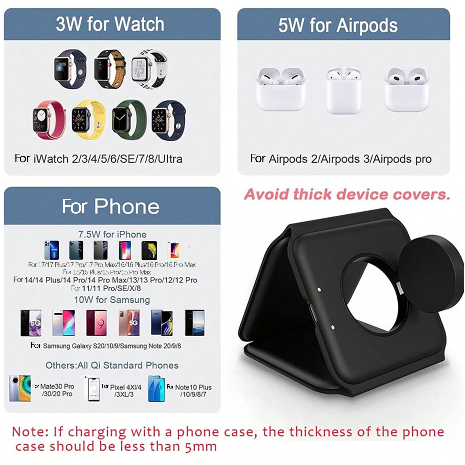 3-in-1 draadloos oplaadstation - Wireless Charger Watch recensie en prijs