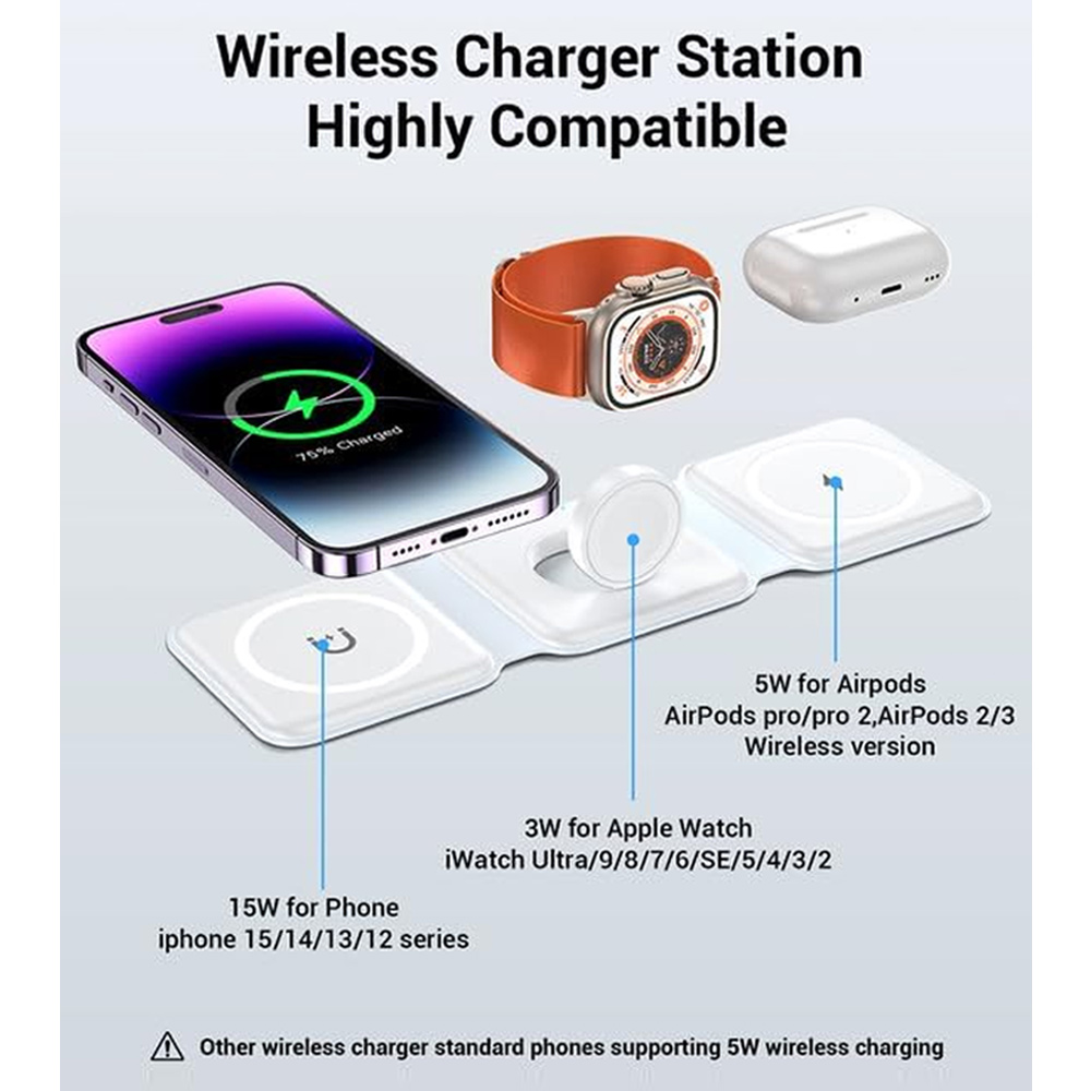 3-in-1 draadloos oplaadstation - Wireless Charger Watch recensie en prijs